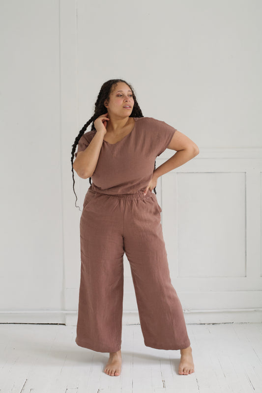 SAMPLE SALE | I AM ENOUGH Pants | Cocoa | L