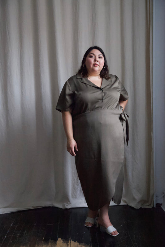 SAMPLE SALE | I AM ABUNDANT Skirt | Olive | 3X