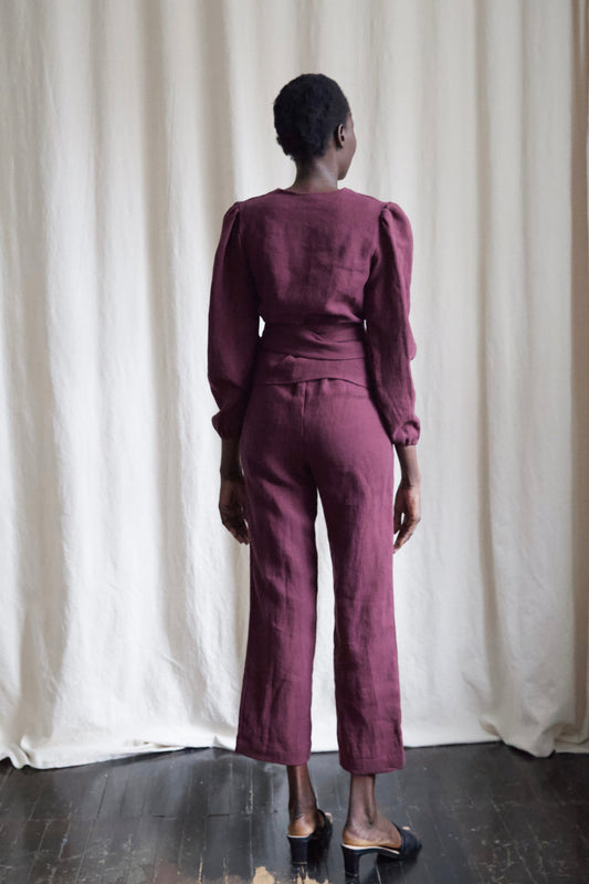 SAMPLE SALE | I AM GROUNDED Pants | Merlot | XS