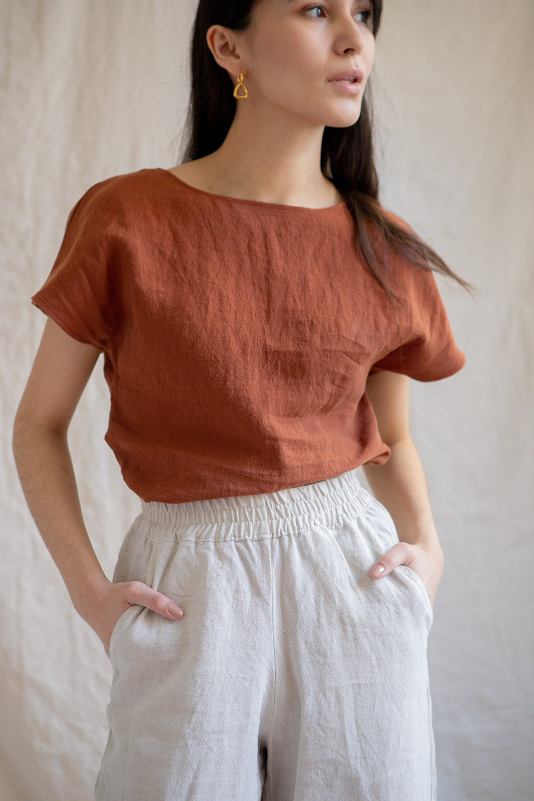 SAMPLE SALE | I AM LOVED Top | Rust | M